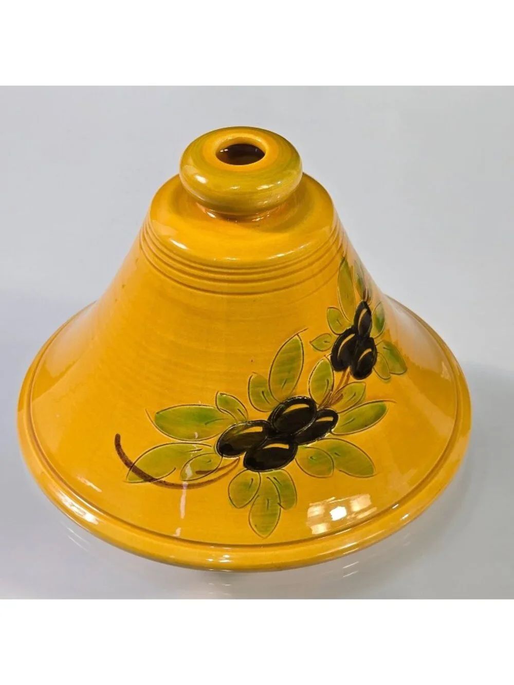 Moroccan Tagine Serving Replacement Top Lid Only Hand Painted Olive Design